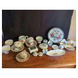 Assorted Porcelain Tea Set and Decorative Pieces