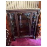 Wood Framed Curio Cabinet