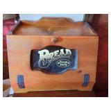Wooden Bread Box with "Fresh Daily" Graphic