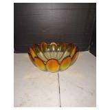 Flower Shaped Textured Glass Bowl