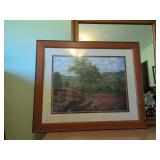 Landscape Print in Wood Frame