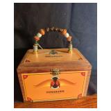 Tomahawk Cigar Box Purse with Beaded Handle