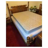 Wood Frame Bed with Headboard and Footboard