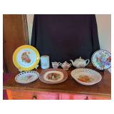 Assorted Decorative Plate and Tea Set Collection