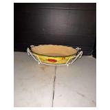 Temp-tations Presentable Ovenware by Tara Bowl with Metal Stand