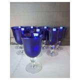Cobalt Blue Stemmed Glasses