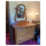 Oak Dresser with Mirror