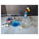 Assorted Decorative Glassware and Ceramic Figures