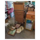 Assorted Framed Prints, Mirrors and Trays