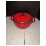 Lodge Red Enamel Cast Iron Dutch Oven with Lid