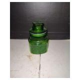 Green Glass Jar with Lid