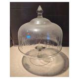 Glass Footed Cake Plate with Dome Lid