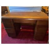 Wood Desk with Drawers