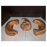 Copper Baking Molds - Fish and Cornucopia