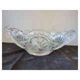Pressed Glass Bowl with Bird Design