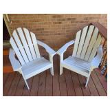 Pair of White Adirondack Chairs