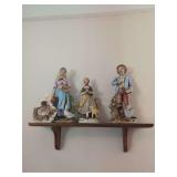 Set of 3 Ceramic Farmer Figurines