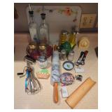 Assorted Kitchenware: Bottles, Shakers, Utensils & More