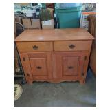 Wood Cabinet with Drawers and Doors