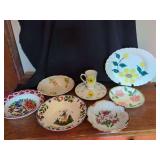 Collection of Decorative Plates, Bowls, and Cup