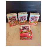 Four 1990 Donruss Baseball Puzzle and Cards Boxes