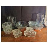 Assorted Clear Glassware Collection - Bowls, Pitchers, and More