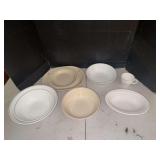 Assorted Dinnerware: Bowls, Plates, and Cup
