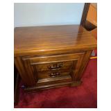 Two Drawer Wood Nightstand