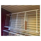 White Metal & Wood Shelving Unit