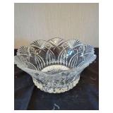 Cut Glass Bowl with Starburst Pattern