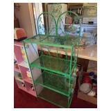 Green Metal Tiered Plant Stand