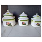Set of Three John Deere Gibson Canisters