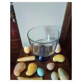 Glass Pedestal Bowl with Stone Fruit Collection