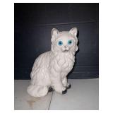 White Ceramic Cat Coin Bank