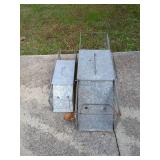 Two Galvanized Metal Live Animal Traps