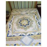 Floral and Geometric Quilt