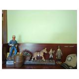 Coal Mining Themed Figurines and Novelty Bottle