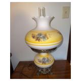 Floral Decorated Hurricane Lamp