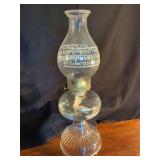 Clear Glass "Home Sweet Home" Oil Lamp