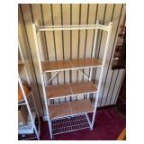 White Metal Frame Shelf Unit