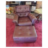 Tufted Burgundy Leather Child
