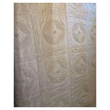 Cream Quilted Bedspread