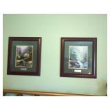 Two Thomas Kinkade "Library Edition" Framed Prints