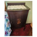 Small Dark Wood Cabinet with Single Door