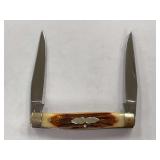 U S Classic Bone Muskrat 2 Blade knife