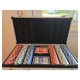 Poker Chip Set with Case and Playing Cards
