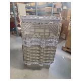 Lot of Gray Plastic Storage Bins