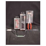 Icon Professional Tools: Needle Nose Pliers, Impact Bit Socket Set, Socket Adapter, and Speed Handle
