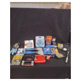 Assorted Tools: Klein Tools Wire Cutter, Kobalt Putty Knives, Dewalt Drill Bits