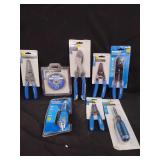 Kobalt Hand Tools: Wire Strippers, Cutter, Tester, Diamond Blade, and Screwdriver